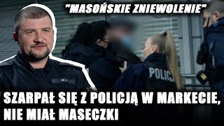 Nie miał maseczki Mężczyzna wpadł w furię Awantura w sklepie [upl. by Airretnahs]