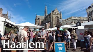 Wandeling door Haarlem Haarlem Culinair St Bavo Centrum Grote kerk het Spaarne etc  4K [upl. by Spillihp]