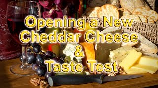 Opening a new Cheddar Cheese and taste testing it [upl. by Papert818]