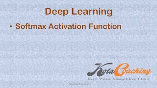 Softmax Activation Function in Hindi  Deep Learning [upl. by Inaboy372]