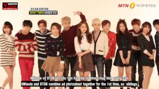 EngVietsub MTN STAR NEWS BTOB amp 4MINUTE Shooting For Shoemarker Catalog [upl. by Aamsa]