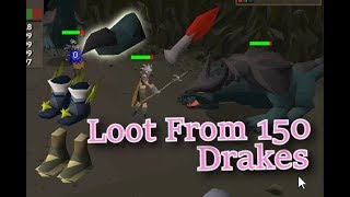 Loot From 150 Drakes  Kebos Lowlands  Old School Runescape [upl. by Lynea]