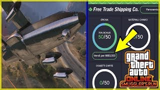 COME FARE SOLDI CON LE MISSIONI DELLE CASSE DELL HANGAR  GTA 5 Online ITA DLC CONTRABBANDIERI [upl. by Einnad]