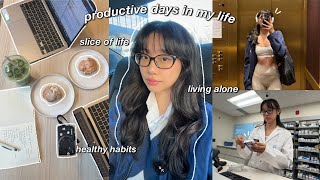 PRODUCTIVE days in my life 🥼 working full time living alone healthy habits amp slice of life [upl. by Lydie574]