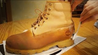 How to Clean and Restore Timberlands Make Suede Boots Sexy DIY [upl. by Kenji126]