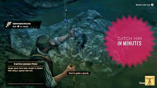 Elysian Pool Legendary Fish  Stand HERE to catch this tricky perch  RDR2 [upl. by Dyson]