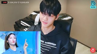 soobin’s reaction to akong mc dolphin stage on vlive 🐬  copying arin ending fairy pose 💙 [upl. by Dougy131]