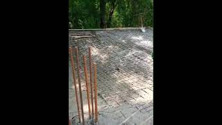 Shuttering failure at construction site during slab concrete [upl. by Essyla389]