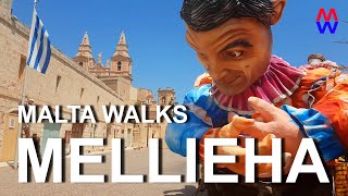 4K Mellieha to Ghadira Bay Malta Walks [upl. by Geibel]