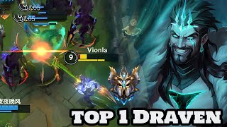 Wild Rift Draven  Top 1 Draven Gameplay Rank sovereign [upl. by Gwenny]