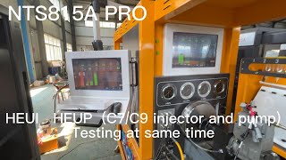 NANTAI NTS815APRO Double System HEUI Injector HEUP Pump Testing at Same Time NTS815A PRO Test Bench [upl. by Edme]