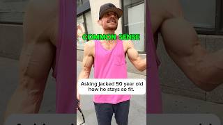 Asking shredded guy in NYC what he does to stay fit workout motivation fitnessmotivation nyc [upl. by Kiernan680]