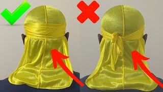 Durag Hurting Your Head  No Knot Method Tutorial [upl. by Nnoved]