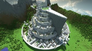 Minecraft  Minas Tirith Map Presentation and Download [upl. by Esinereb]