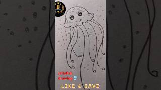 Learn How to draw a Jellyfish Step By step easy for beginnersshorts quickdrawing drawing [upl. by Henrik]