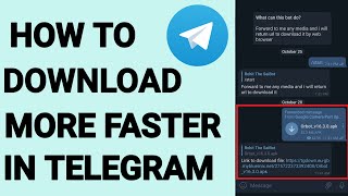 How to Download Telegram Files more Faster [upl. by Hnad183]