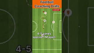 Passing Football Drill U7 U8 U9 U10 soccer drills dribbling control footballdrills soccertraining [upl. by Beryle]