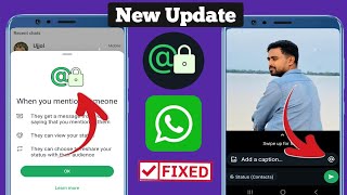 Hoe je iemand in het geheim vermeldt op WhatsAppstatus op Android en iPhone nieuwe update [upl. by Lenard902]