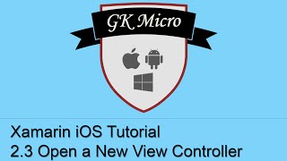 Xamarin iOS Tutorial 33  How to Open a New View Controller UIViewController [upl. by Casimire]