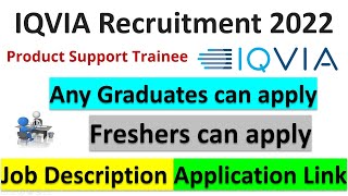 IQVIA Recruitment 2022  jobs at IQVIA  IQVIA jobs  daily job updates  jobs for freshers  jobs [upl. by Fink]