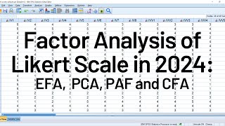 Factor analysis of Likert scale Analysis and Interpretation using SPSS [upl. by Schechter349]