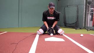 Blocking Drill  MLB Orioles catcher Austin Wynns [upl. by Elicec]