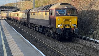 57313 “Scarborough Castle” and 57601 “Windsor Castle” departure from Apperley Bridge inc a 333 [upl. by Leribag]