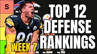 Top 12 Fantasy Football Defense Rankings For Week 7 [upl. by Studdard]