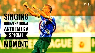 Lucian Goian on singing Indian National Anthem  Hero ISL 201819 [upl. by Sitto]