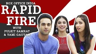 Sanam Re  Pulkit Samrat amp Yami Gautam  Rapid Fire  Box Office India [upl. by Ennayt]