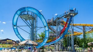 quotLunar Loopquot AquaLoop Looping Waterslide  Lost World at Wilderness Resort [upl. by Arikahs462]