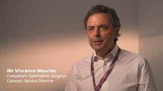 Moorfields Private consultant interview – Mr Vincenzo Maurino Cataract Service Director [upl. by Rawdan]