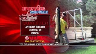 Canadian Sportfishing Navigloo SweepstakeAnthony Bellotti trophy Musky [upl. by Nylorahs]