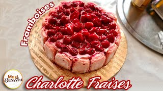 Charlotte aux Fraises et Framboises Recette Facile sans Gélatine [upl. by Appel119]