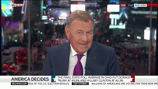 Sky News 2016 US Presidential election night coverage [upl. by Annaohj]