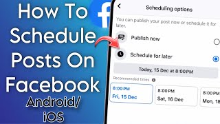 How To Schedule Posts On Facebook [upl. by Gerk]