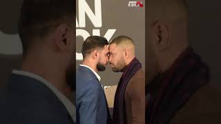 TEMPERS FLARE AMIR KHAN SHOVES KELL BROOK AS BITTER RIVALS COME FACETOFACE FOR FIRST TIME Shorts [upl. by Valera]