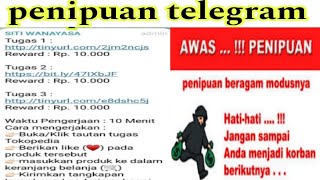 TOKOPEDIA Affiliate Telegram penipu Mitra Tokopedia FAKE [upl. by Lorak]