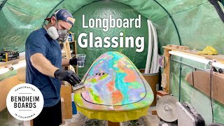 Surfboard Glassing Longboard [upl. by Aan]