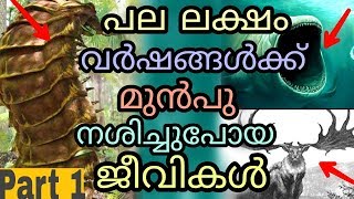 പല ലക്ഷം വർഷങ്ങൾക്കുമുമ്പ് നശിച്ചുപോയ ജീവികൾ  5 Extinct Animals  Part 1  Malayalam  QNA [upl. by Lleznov83]