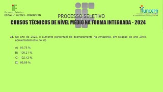 IFRN 2024  Exame de Seleção  Questão 33 [upl. by Cumings]