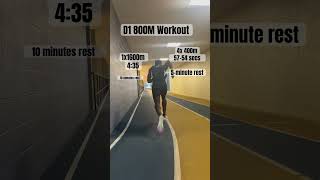 D1 800M Workout 800m [upl. by Inalem]