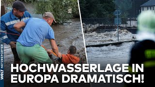 HOCHWASSERKATASTROPHE IN EUROPA Chaos Stromausfall und erstes Todesopfer in Polen  aktuelle Lage [upl. by Pren]