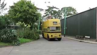 Unique opentop Bournemouth trolleybus 202 ALJ 986 and London 260 CUL 260 [upl. by Eyram]