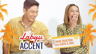 Labyu With An Accent Stars React to Memes  Coco Martin Jodi Sta Maria [upl. by Remot]