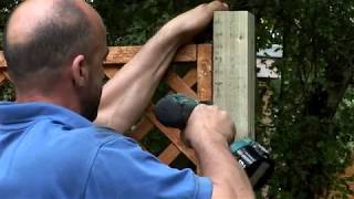 Forest Garden  How to fix trellis onto fence panel 2019 [upl. by Gnim]