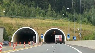 Diaľnica tunel hrad Kamión Highway tunnel castle truck [upl. by Yzdnil]