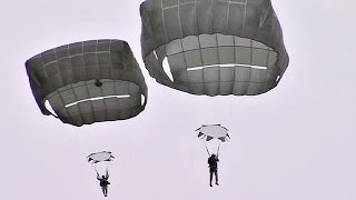 T11 Advanced Tactical Parachute System  Paratroopers Jump [upl. by Ajidahk]