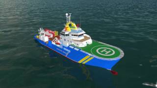 Buoy Laying amp Multipurpose Offshore Vessel Indonesia Navigation Service [upl. by Alansen]