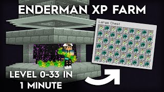 Minecraft Enderman 1 Hit Farm  Super Fast XP [upl. by Narf]